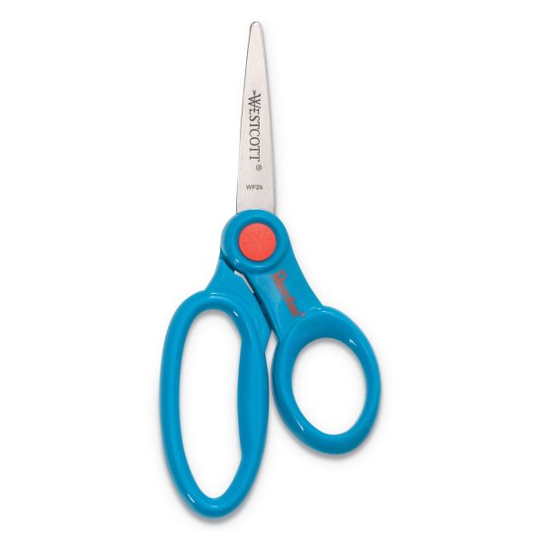 Kids  Scissors with Antimicrobial Protection, Pointed Tip, 5  Long, 2  Cut Length, Assorted Straight Handles, 12 Pack Hot on Sale - Image 3