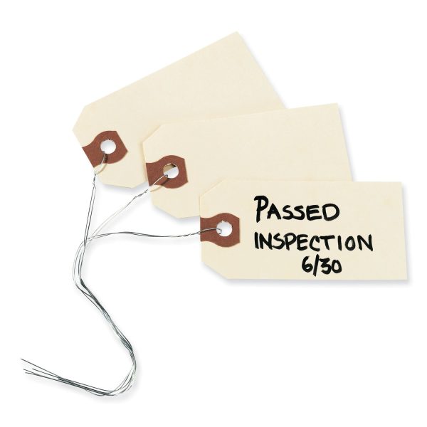 Double Wired Shipping Tags, 11.5 pt Stock, 6.25 x 3.13, Manila, 1,000 Box Fashion - Image 4