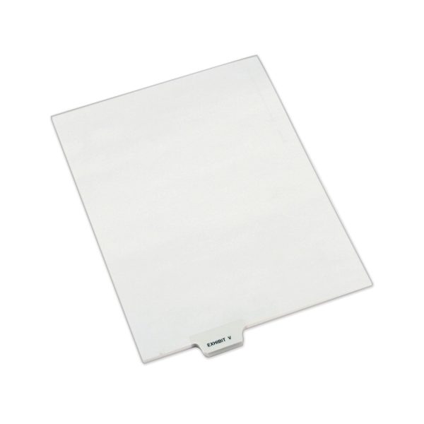 Avery-Style Preprinted Legal Bottom Tab Dividers, 26-Tab, Exhibit V, 11 x 8.5, White, 25 Pack Online