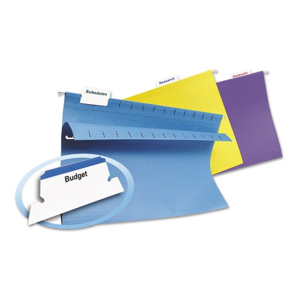 Laser Printable Hanging File Tabs, 1 5-Cut, White, 2.06  Wide, 90 Pack Online - Image 3