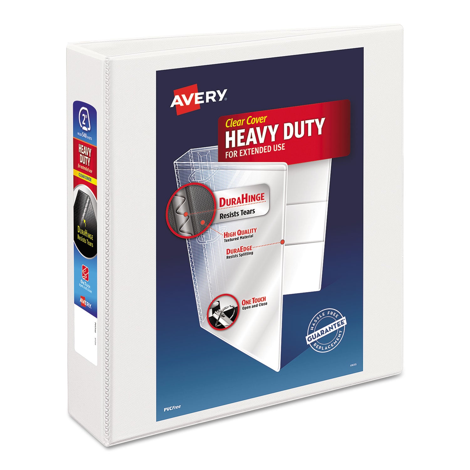 Heavy-Duty Non Stick View Binder with DuraHinge and Slant Rings, 3 Rings, 2  Capacity, 11 x 8.5, White, (5504) Online Hot Sale