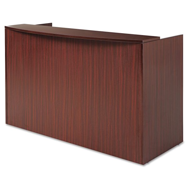 Alera Valencia Series Reception Desk with Transaction Counter, 71  x 35.5  x 29.5  to 42.5 , Mahogany Hot on Sale - Image 2