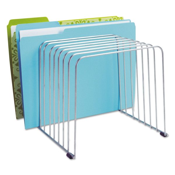 Wire Desktop Organizer, 11 Sections, Letter to Legal Size Files, 9  x 11.38  x 8 , Silver Online Hot Sale - Image 2