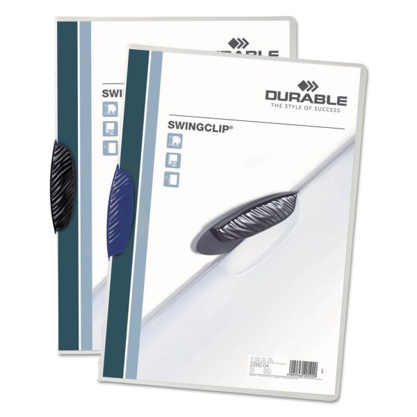 Swingclip Clear Report Cover, Swing Clip, 8.5 x 11, Black Clip, 25 Box For Cheap - Image 5