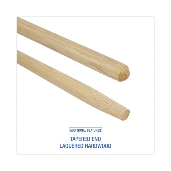 Tapered End Broom Handle, Lacquered Pine, 1.13  dia x 60 , Natural Sale - Image 3