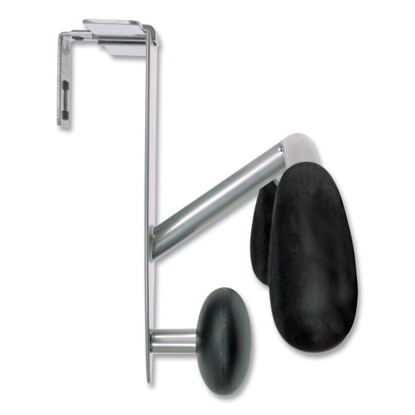 Hanger Shaped Partition Coat Hook, Metal Foam ABS, Silver Black For Cheap - Image 4