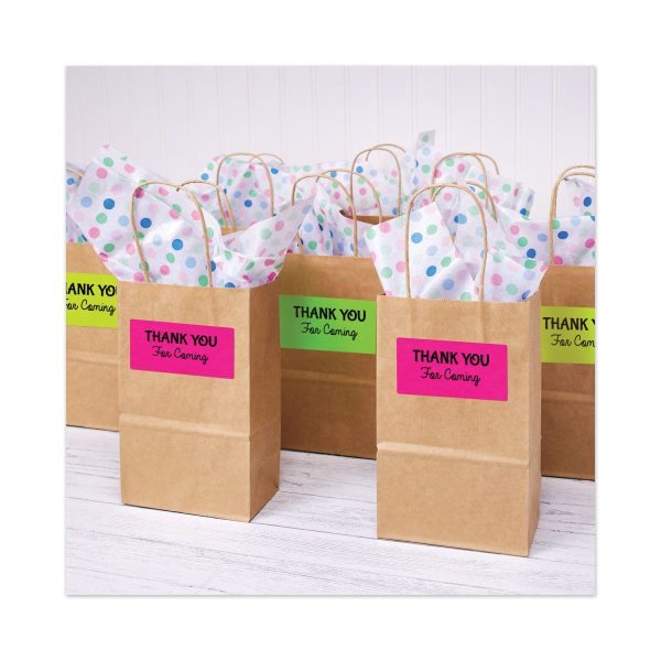 High-Visibility Permanent Laser ID Labels, 2 x 4, Asst. Neon, 150 Pack Online Sale - Image 5