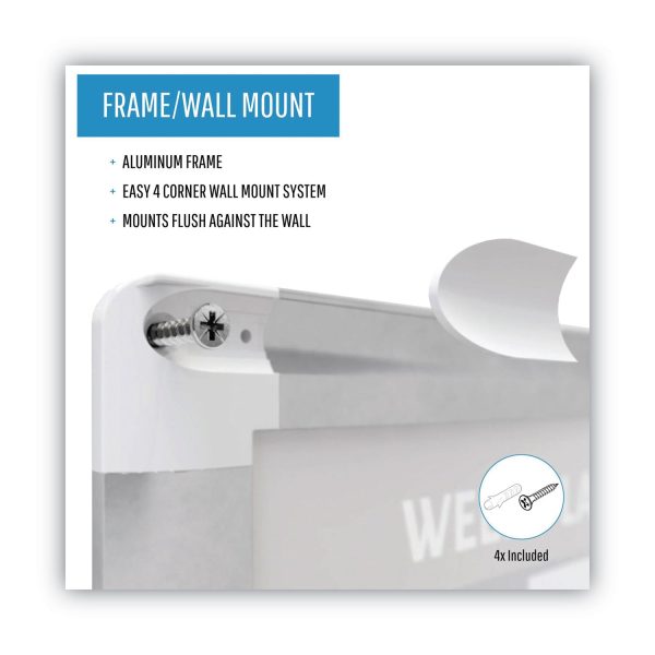 Magnetic Dry Erase Calendar Board, Weekly Calendar, 36 x 24, White Surface, Silver Aluminum Frame Online Sale - Image 4