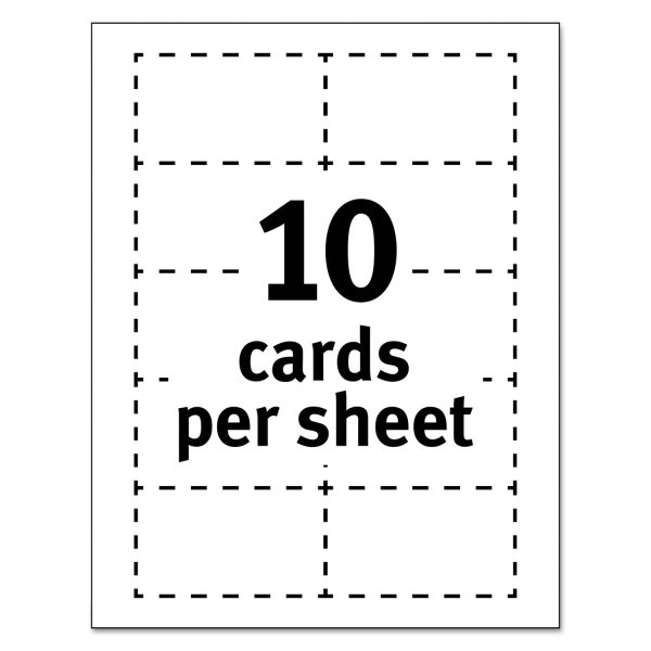 Clean Edge Business Cards, Laser, 2 x 3.5, White, 1,000 Cards, 10 Cards Sheet, 100 Sheets Box Cheap - Image 5