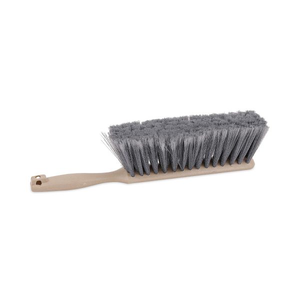 Counter Brush, Gray Flagged Polypropylene Bristles, 4.5  Brush, 3.5  Tan Plastic Handle Fashion