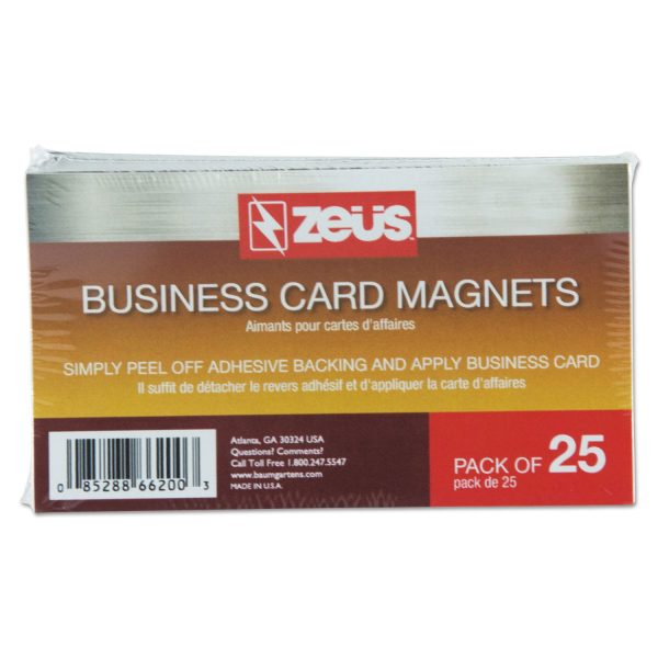 Business Card Magnets, 2 x 3.5, White, Adhesive Coated, 25 Pack For Discount - Image 3