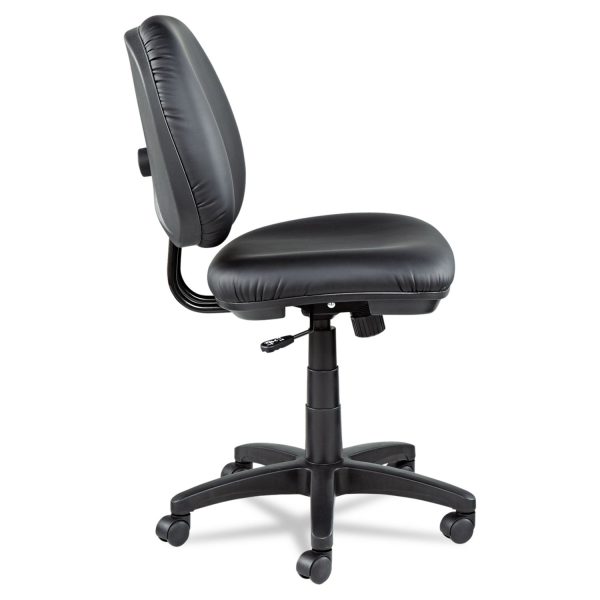 Alera Interval Series Swivel Tilt Task Chair, Bonded Leather Seat Back, Up to 275 lb, 18.11  to 23.22  Seat Height, Black For Discount - Image 3