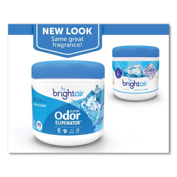 Super Odor Eliminator, Cool and Clean, Blue, 14 oz Jar, 6 Carton For Sale - Image 3