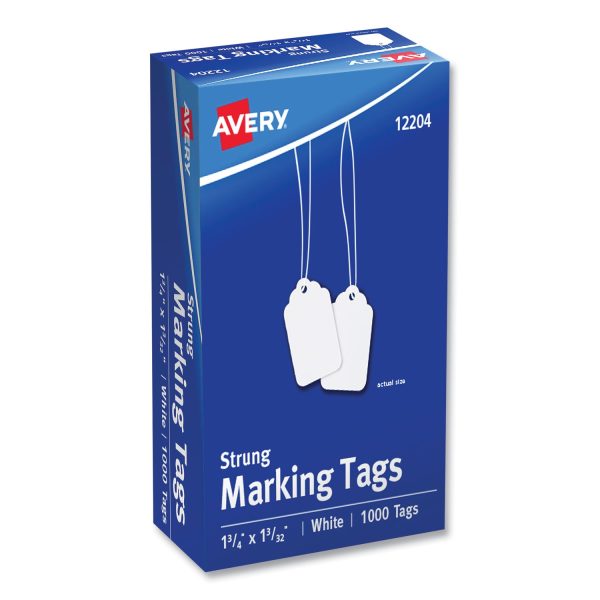 Medium-Weight White Marking Tags, 1.75 x 1.09, 1,000 Box For Sale