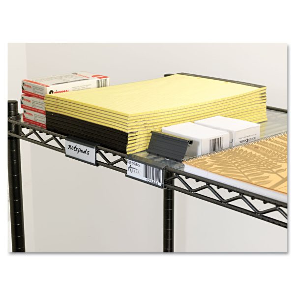Wire Shelving Shelf Tag, Side Load, 3  Long, Gray, 10 Pack For Discount - Image 4