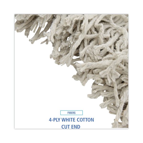 Cotton Mop Head, Cut-End, #32, White, 12 Carton Online now - Image 4