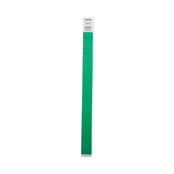 Crowd Management Wristbands, Sequentially Numbered, 9.75  x 0.75 , Green, 500 Pack Discount - Image 4