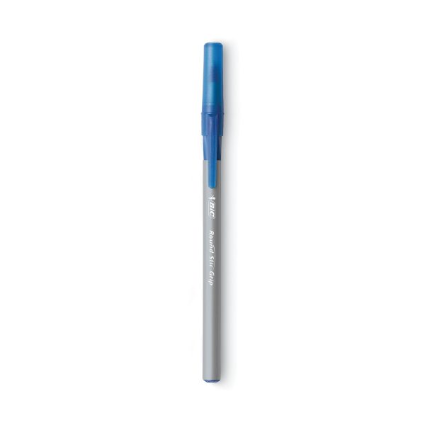 Round Stic Grip Xtra Comfort Ballpoint Pen Value Pack, Easy-Glide, Stick, Medium 1.2 mm, Blue Ink, Gray Blue Barrel, 36 Pack For Sale - Image 2