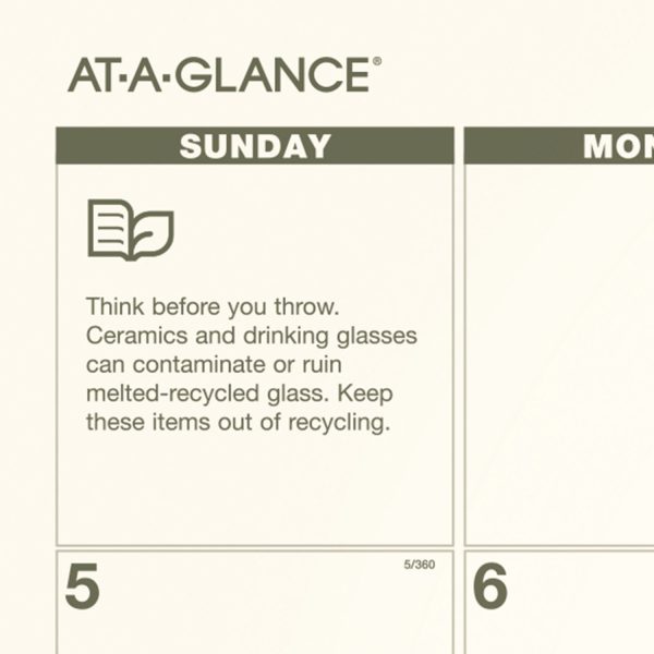 Recycled Monthly Desk Pad, 22 x 17, Sand Green Sheets, Black Binding, Black Corners, 12-Month (Jan to Dec): 2024 For Cheap - Image 3
