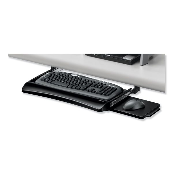 Office Suites Underdesk Keyboard Drawer, 20.13w x 7.75d, Black Supply - Image 3