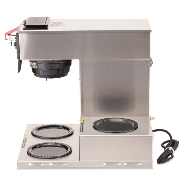 CWTF-3 Three Burner Automatic Coffee Brewer, 12-Cup, Black Stainless Steel Fashion - Image 3