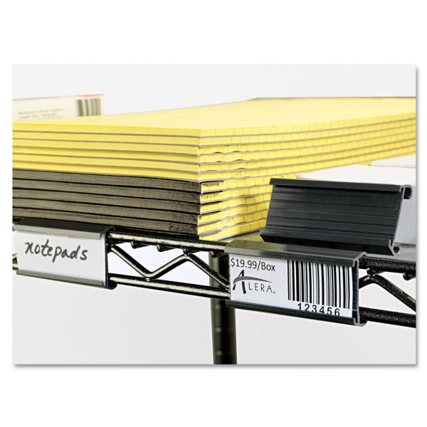 Wire Shelving Shelf Tag, Side Load, 3  Long, Gray, 10 Pack For Discount - Image 3
