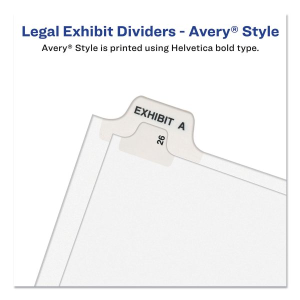 Avery-Style Preprinted Legal Bottom Tab Dividers, 26-Tab, Exhibit P, 11 x 8.5, White, 25 Pack For Discount - Image 5