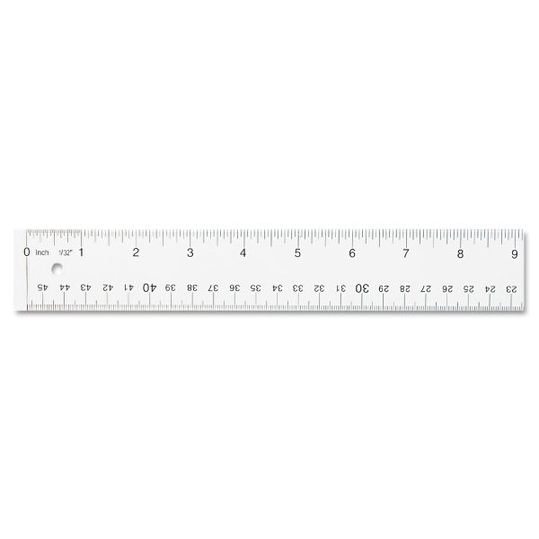 Clear Flexible Acrylic Ruler, Standard Metric, 18  Long, Clear Sale