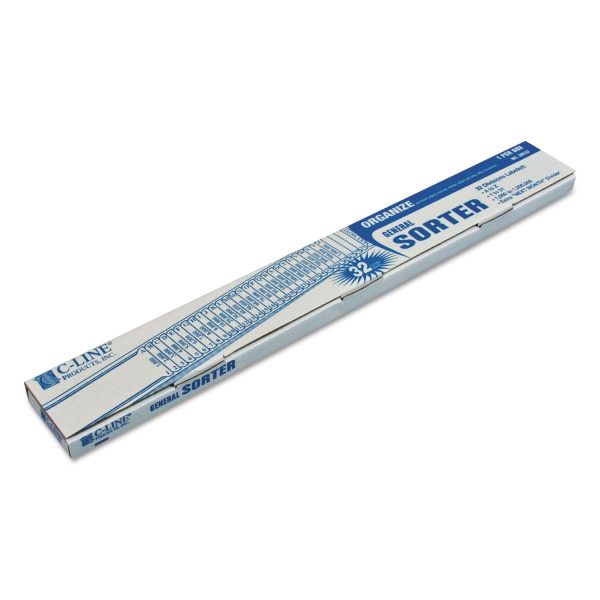 Plastic Indexed Sorter, 32 Dividers, Alpha Numeric Date Index, Letter Size, Blue Frame Cheap