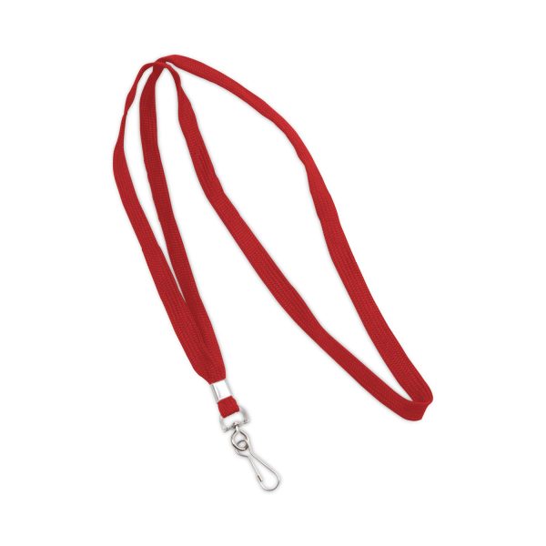 Deluxe Lanyards, Metal J-Hook Fastener, 36  Long, Red, 24 Box For Discount - Image 4