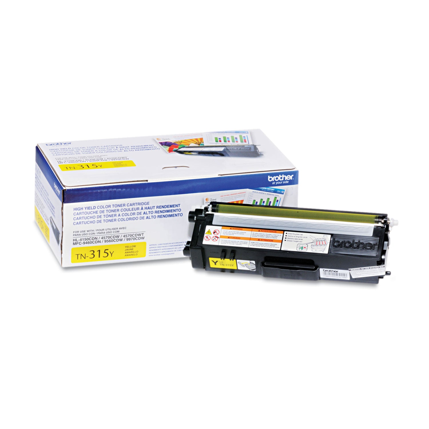 TN315Y High-Yield Toner, 3,500 Page-Yield, Yellow For Sale