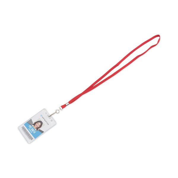 Deluxe Lanyards, Metal J-Hook Fastener, 36  Long, Red, 24 Box For Discount - Image 2