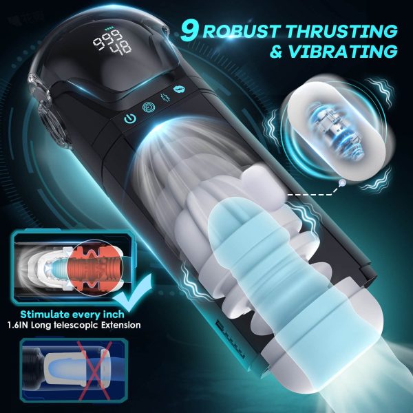 MARKEL| 3 in 1 Automatic Suction and vibrating and Thrusting Male Sex Toy Online Sale - Image 3
