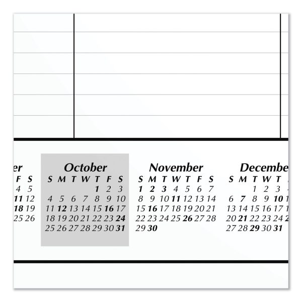 Academic Year Ruled Desk Pad, 21.75 x 17, White Sheets, Black Binding, Black Corners, 16-Month (Sept to Dec): 2023 to 2024 Discount - Image 4