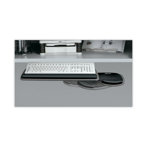 Adjustable Standard Keyboard Platform, 20.25w x 11.13d, Graphite Black Online Sale - Image 5