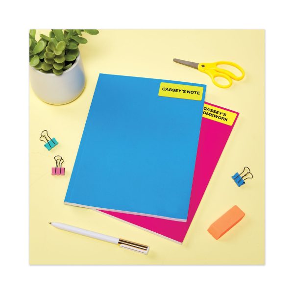 High-Visibility Permanent Laser ID Labels, 1 x 2.63, Neon Yellow, 750 Pack Cheap - Image 4