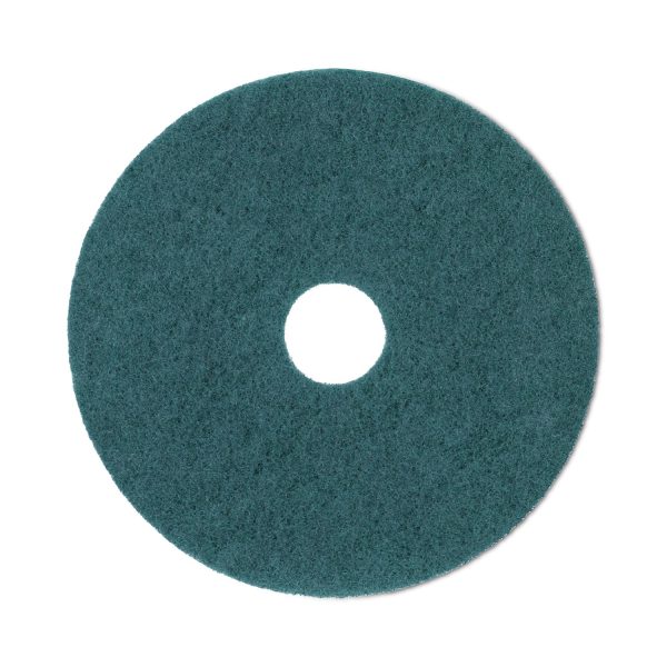Heavy-Duty Scrubbing Floor Pads, 20  Diameter, Green, 5 Carton For Cheap