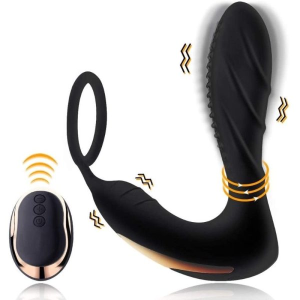 Vibration Dual-Motor Prostate Massager With Penis Ring Online Hot Sale - Image 3