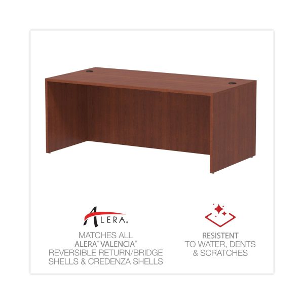 Alera Valencia Series Straight Front Desk Shell, 71  x 35.5  x 29.63 , Medium Cherry For Cheap - Image 4