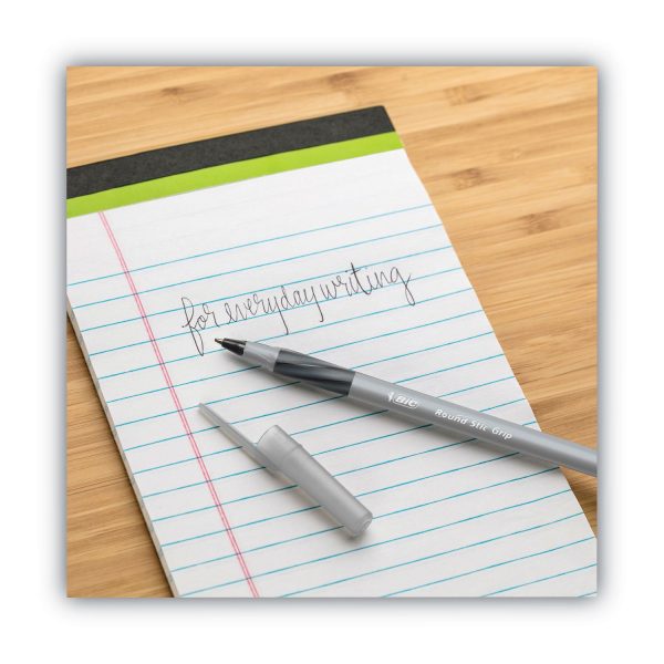 Round Stic Grip Xtra Comfort Ballpoint Pen, Easy-Glide, Stick, Medium 1.2 mm, Black Ink, Gray Black Barrel, Dozen For Discount - Image 4