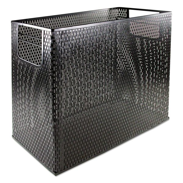 Urban Collection Punched Metal Desktop File, 1 Section, Letter to Legal Size Files, 13  x 5.75  x 10.75 , Black Hot on Sale - Image 2