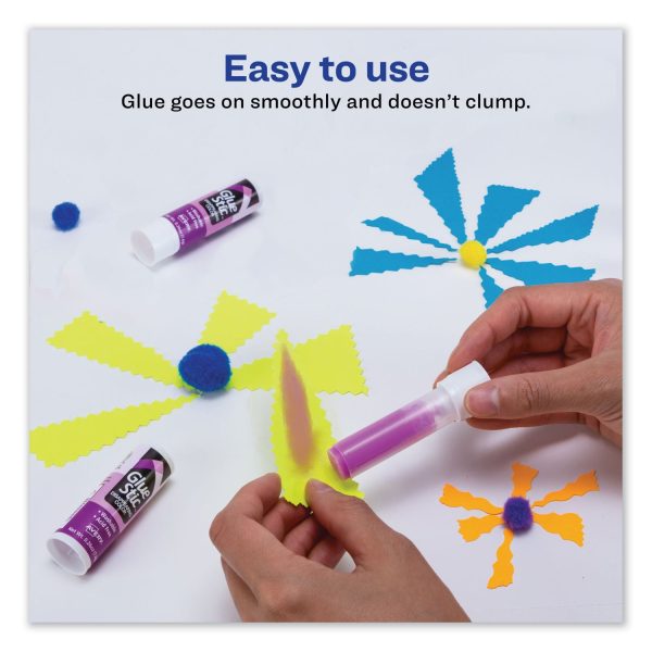 Permanent Glue Stic Value Pack, 0.26 oz, Applies Purple, Dries Clear, 6 Pack For Sale - Image 5