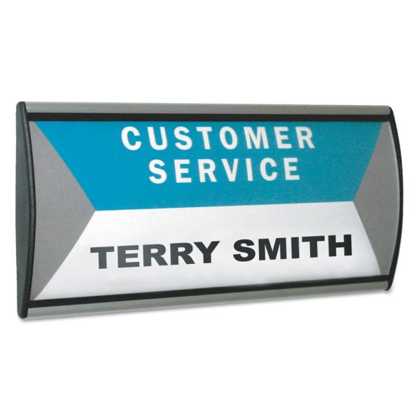 People Pointer Wall Door Sign, Aluminum Base, 8.75 x 4, Black Silver For Cheap
