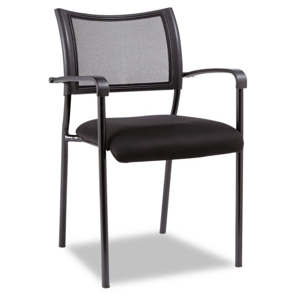 Alera Eikon Series Stacking Mesh Guest Chair, 20.86  x 24.01  x 33.07 , Black Seat, Black Back, Black Base, 2 Carton Discount