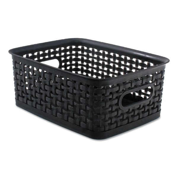 Weave Bins, 9.88 x 7.38 x 4, Black, 3 Pack Cheap - Image 4
