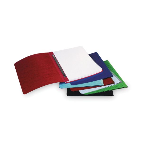 PRESSTEX Report Cover with Tyvek Reinforced Hinge, Side Bound, Two-Piece Prong Fastener, 3  Capacity, 14 x 8.5, Red Red Online now - Image 2