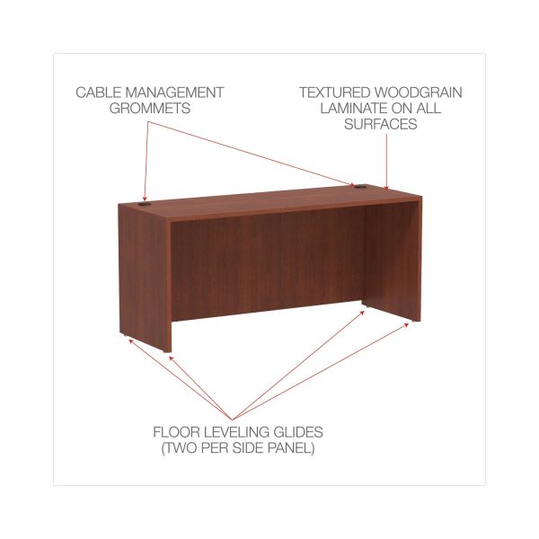 Alera Valencia Series Credenza Shells, 65w x 23.6d x 29.5h, Medium Cherry For Sale - Image 3