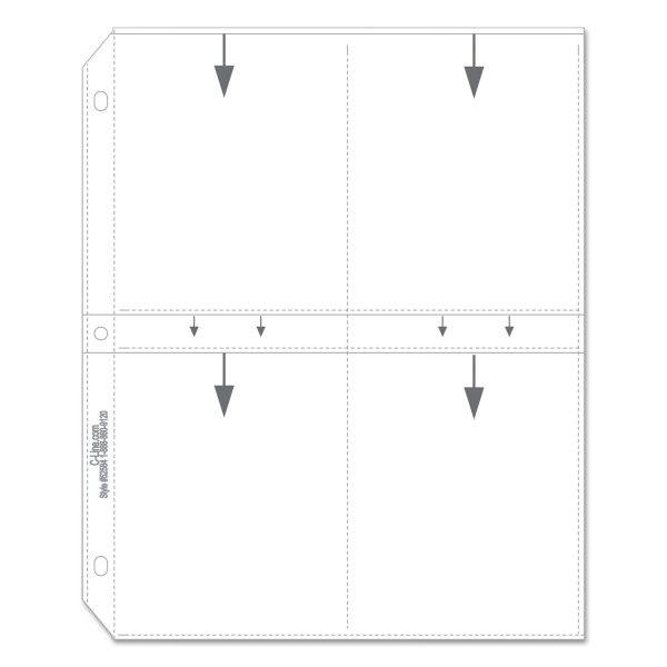 Clear Photo Pages for Eight 3.5 x 5 Photos, 3-Hole Punched, 11.25 x 8.13, 50 Box For Sale - Image 2
