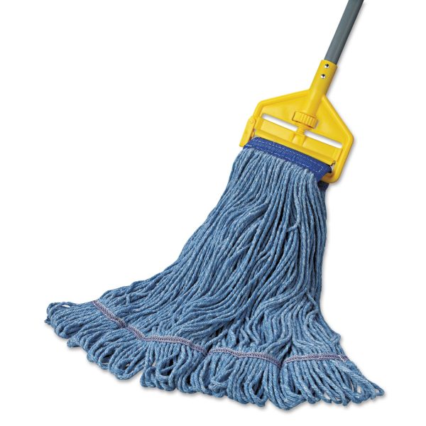Super Loop Wet Mop Head, Cotton Synthetic Fiber, 5  Headband, X-Large Size, Blue, 12 Carton Online Hot Sale - Image 2