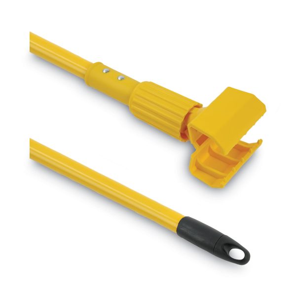 Plastic Jaws Mop Handle for 5 Wide Mop Heads, Aluminum, 1  dia x 60 , Yellow Online - Image 4